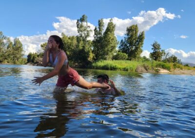 Playing in the water